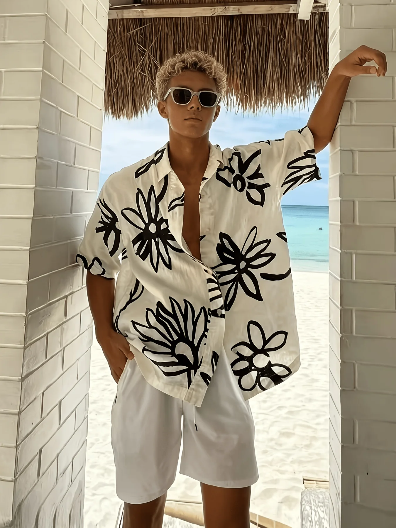 Vintage Hawaiian Floral Shirt - Camicia hawaiana oversize da uomo con