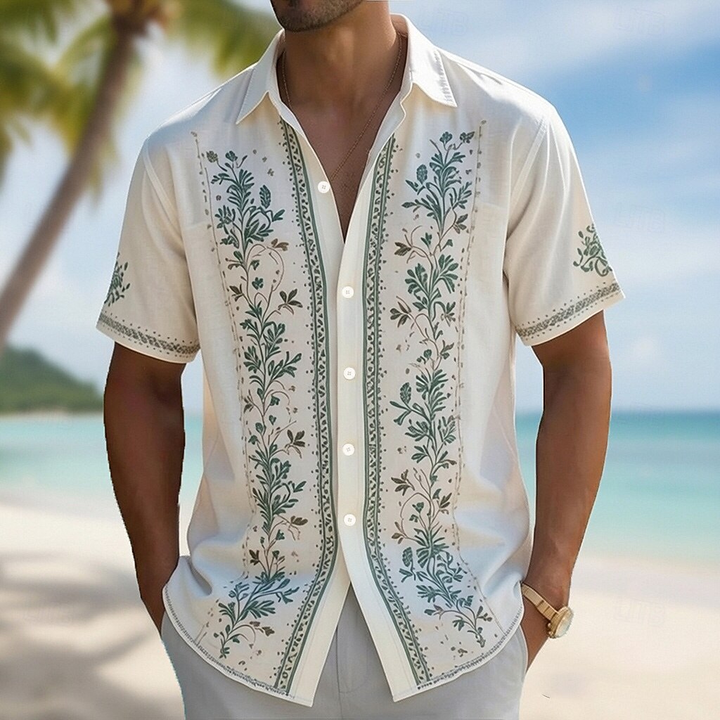 Vintage Hawaiian Floral Shirt - Camicia hawaiana da uomo con stampa