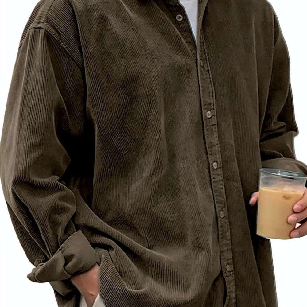 Camicie da uomo in velluto a c - Corduroy Button Up Shirt Men recensione e prezzo