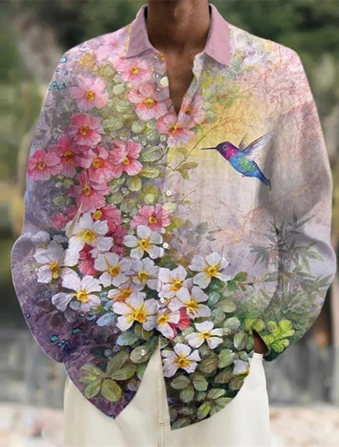 Camicia da uomo camicia di lin - Vintage Hawaiian Floral Shirt recensione e prezzo