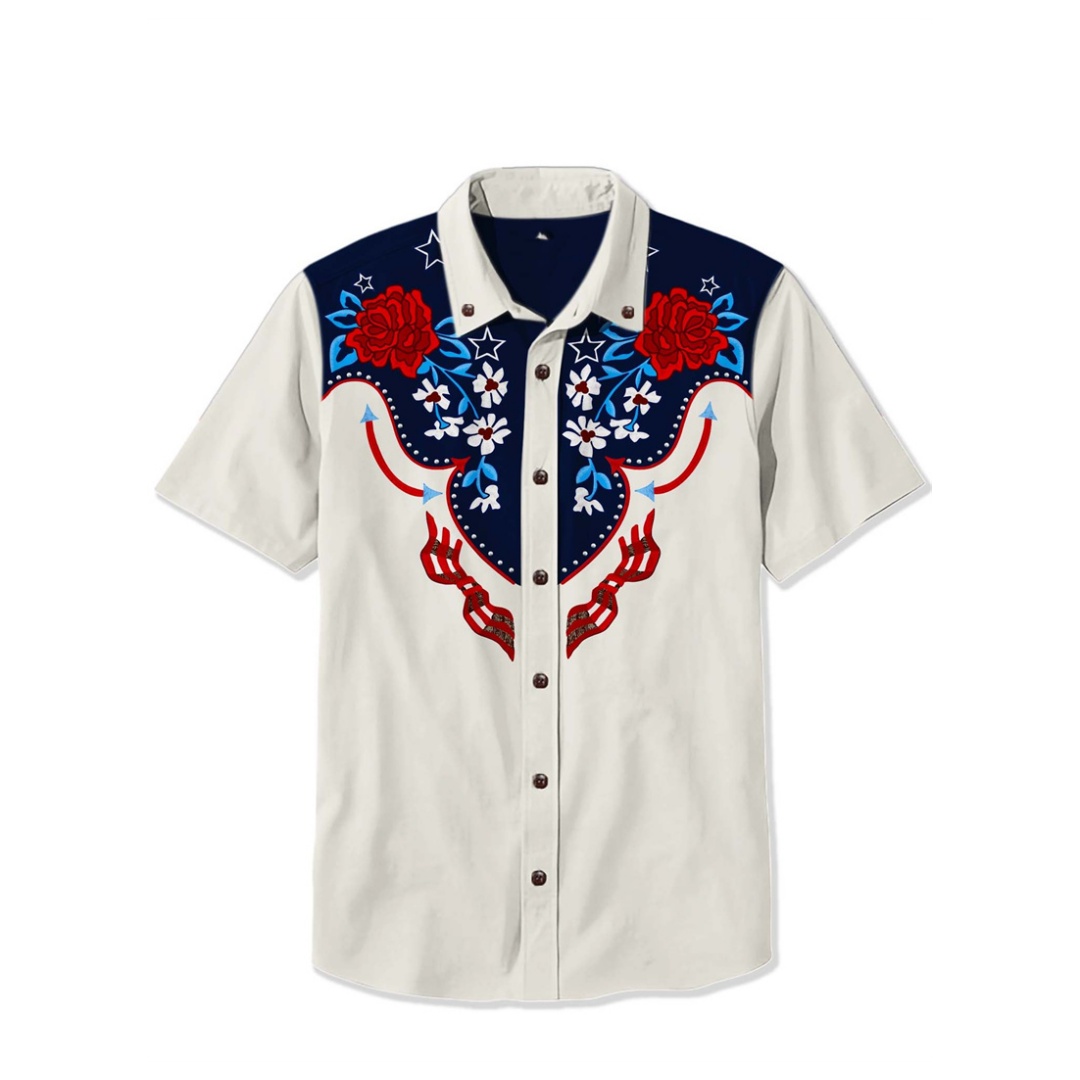 Camicia da uomo retrò a manich - Vintage Hawaiian Floral Shirt recensione e prezzo
